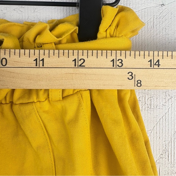 Sadie & Love Yellow Belted Button-Front Women's Midi Skirt W/ Pockets Sz Small - Picture 5 of 8